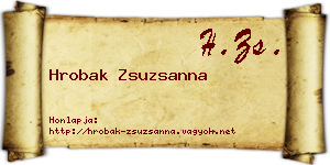 Hrobak Zsuzsanna névjegykártya