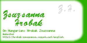 zsuzsanna hrobak business card